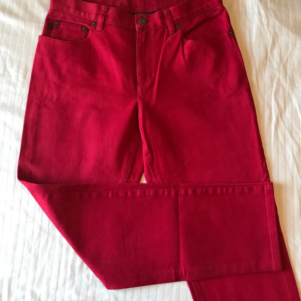 RALPH LAUREN HIGH WAIST RED MOM JEANS